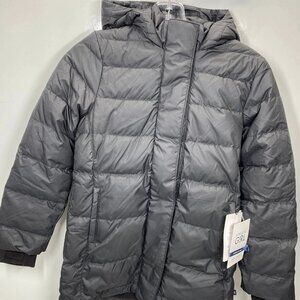 Athleta Girls Black Quilted Parka